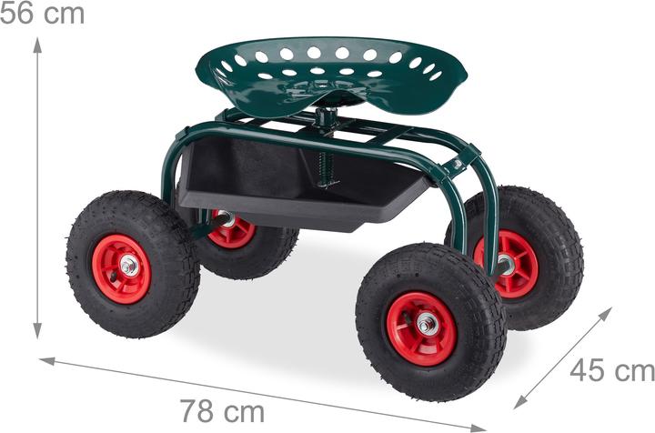 Produktbild Relaxdays Garten Rollsitz