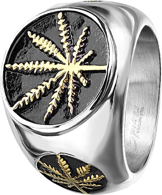 Image du produit Star Piercing Bague argent feuille de main (Acier chirurgical 316L, sans laiton)
