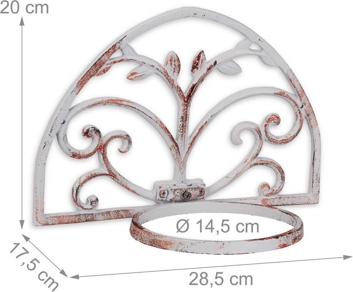 Image du produit Relaxdays Support pot de fleurs mural