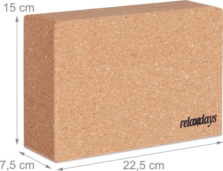 Image du produit Relaxdays Bloc de liège pour le yoga