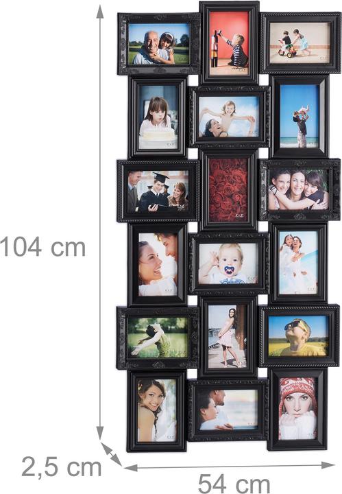 Actual product image Relaxdays Picture Frame Collage 18 Photos (10 x 15 cm)