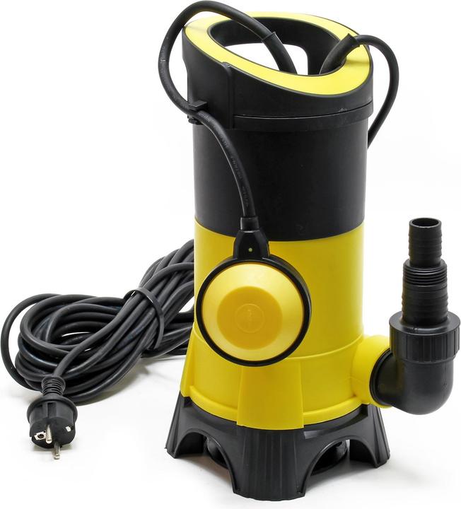 Actual product image Wiltec Waste Water Pump with 7500l/h, 400W and 5m Pumping Head, handles Pollutants up to Ø35mm (Sewage pump)