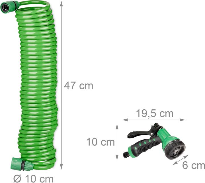 Actual product image Relaxdays Garden Hose with Spray Gun (0.19 m, 11 mm)