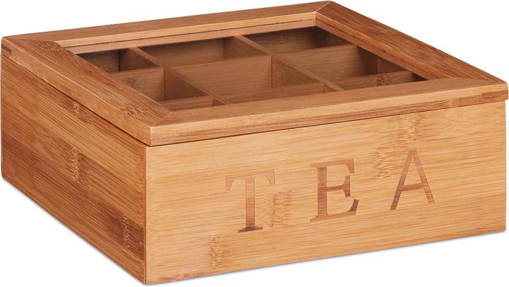 Actual product image Relaxdays 9 Compartment Tea Box