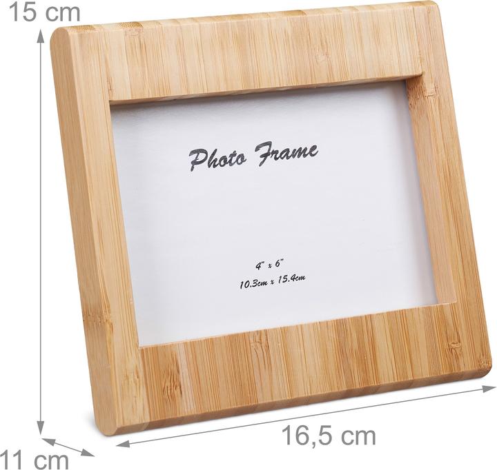 Actual product image Relaxdays Bamboo Picture Frame (10 x 15 cm)