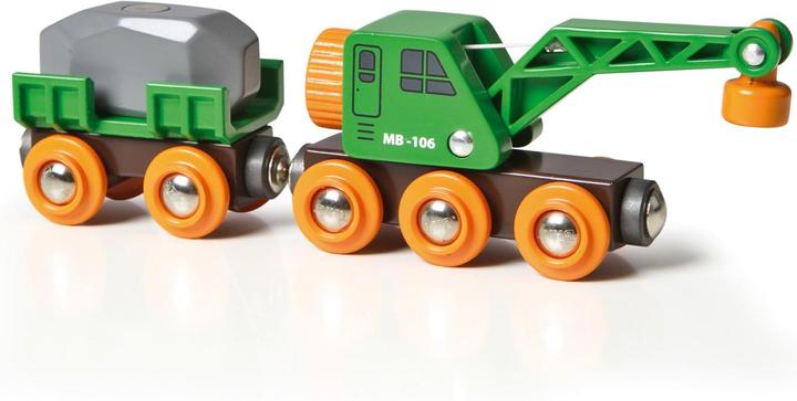 Brio Kranwagen mit Anhänger