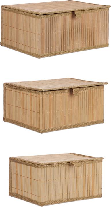 Image du produit Relaxdays Panier de rangement (3 x, 33 x 25.5 x 15 cm)