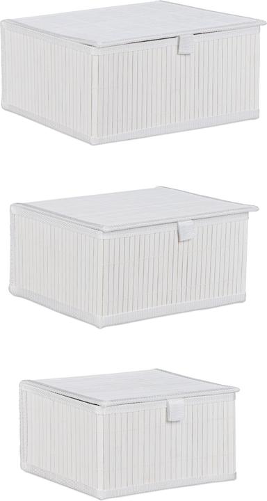 Produktbild Relaxdays Aufbewahrungskorb (3 x, 33 x 25.5 x 15 cm, 25 x 19 x 13 cm)