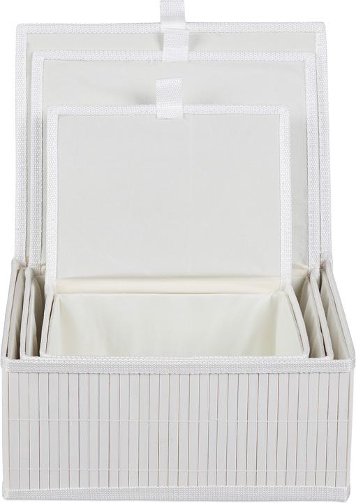 Produktbild Relaxdays Aufbewahrungskorb (3 x, 33 x 25.5 x 15 cm, 25 x 19 x 13 cm)