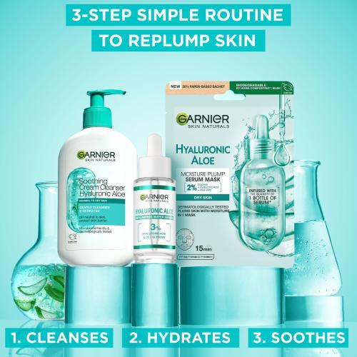 Image du produit Garnier Skin Naturals Hyaluronic Aloe Soothing Cream Cleanser 250ml (Crème nettoyante, 250 ml)