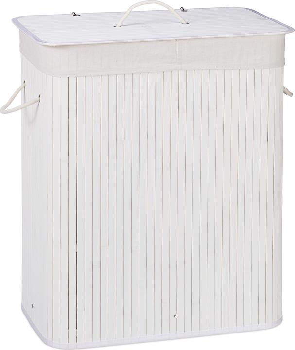 Image du produit Relaxdays Panier à linge, 2 compartiments (95 l)