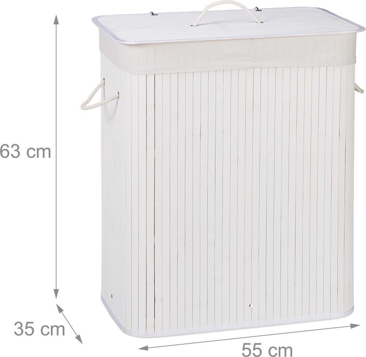 Image du produit Relaxdays Panier à linge, 2 compartiments (95 l)
