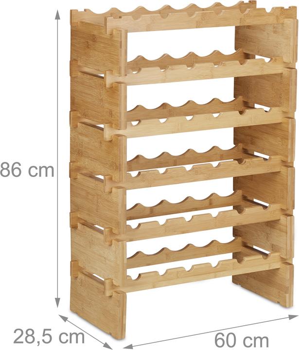 Image du produit Relaxdays Porte-bouteilles empilable (60 x 28.5 x 86 cm)