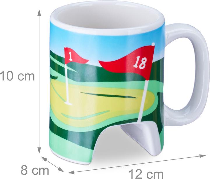 Immagine prodotto Relaxdays Tazza Golf con Mazza, Divertente Idea Regalo (250 ml, 2 x)