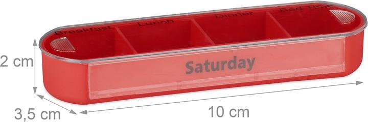 Image du produit Relaxdays Pilulier 7 jours 4 compartiments