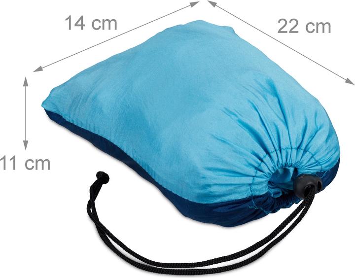 Image du produit Relaxdays Hamac de voyage ultra léger (200 kg)
