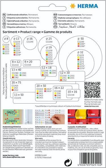Produktbild Herma Ringetiketten