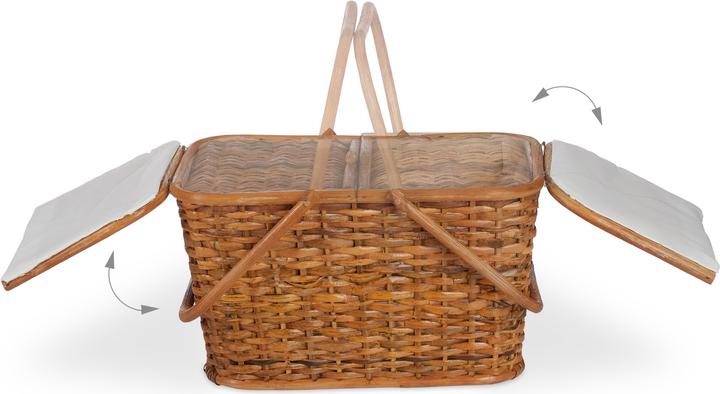 Actual product image Relaxdays Picnic Basket with Lids