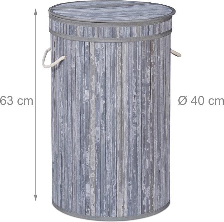 Image du produit Relaxdays Corbeille à linge couvercle (65 l)