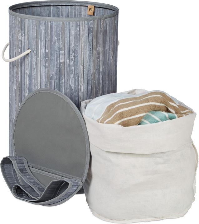 Image du produit Relaxdays Corbeille à linge couvercle (65 l)