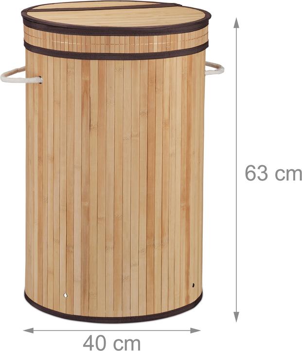 Actual product image Relaxdays Lidded Laundry Hamper (65 l)