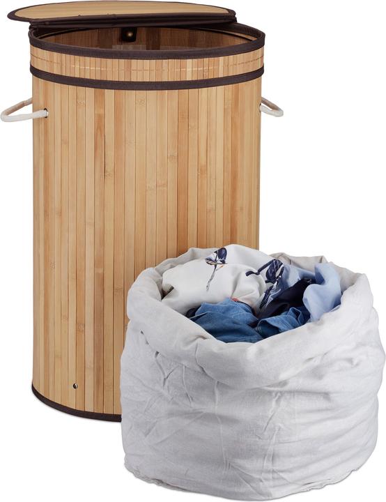 Actual product image Relaxdays Lidded Laundry Hamper (65 l)