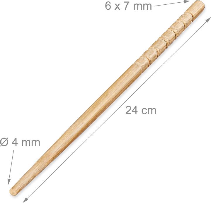 Actual product image Relaxdays 10 Pairs Bamboo Chopsticks (10 Piece, Chopsticks)