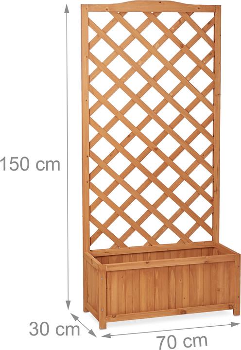 Image du produit Relaxdays Jardinière avec treillis (30 cm, 70 cm)