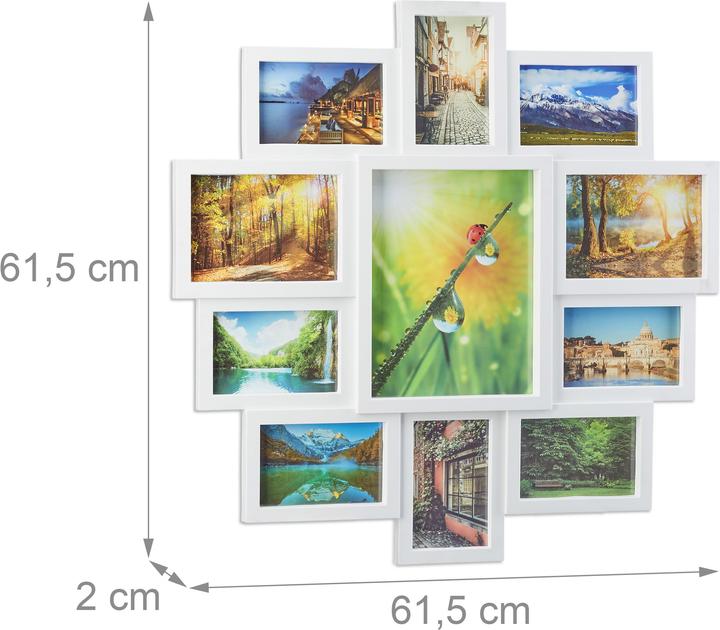Immagine prodotto Relaxdays Cornice multipla per collage di 11 foto (10 x 15 cm, 13 x 18 cm)