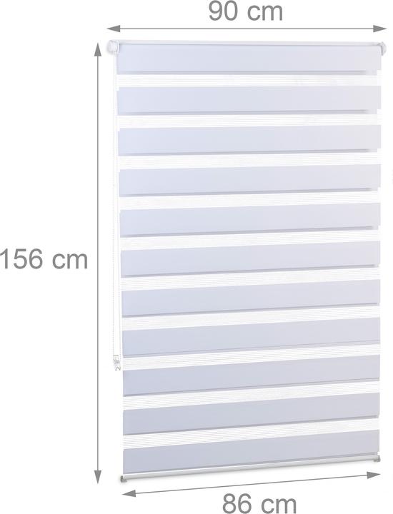 Actual product image Relaxdays Double roller blind Klemmfix (90 x 6.5 x 156 cm)