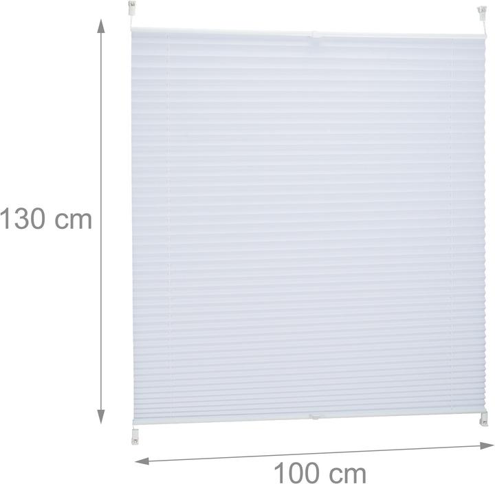 Actual product image Relaxdays Pleated Blinds White (100 x 2 x 130 cm)