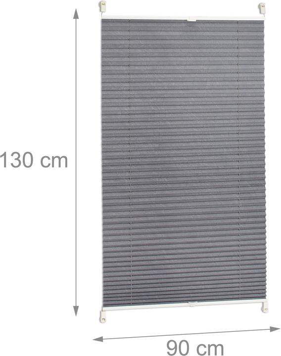 Actual product image Relaxdays Pleated Blinds Grey (90 x 2 x 130 cm)
