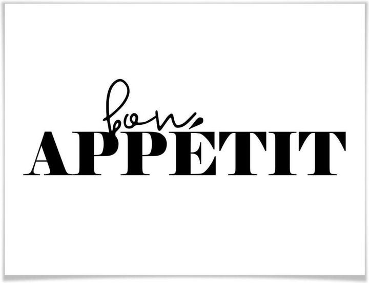 Produktbild Trenddeko Poster Bon Appetit 24 x 30 cm, Papier (24 x 30 cm)