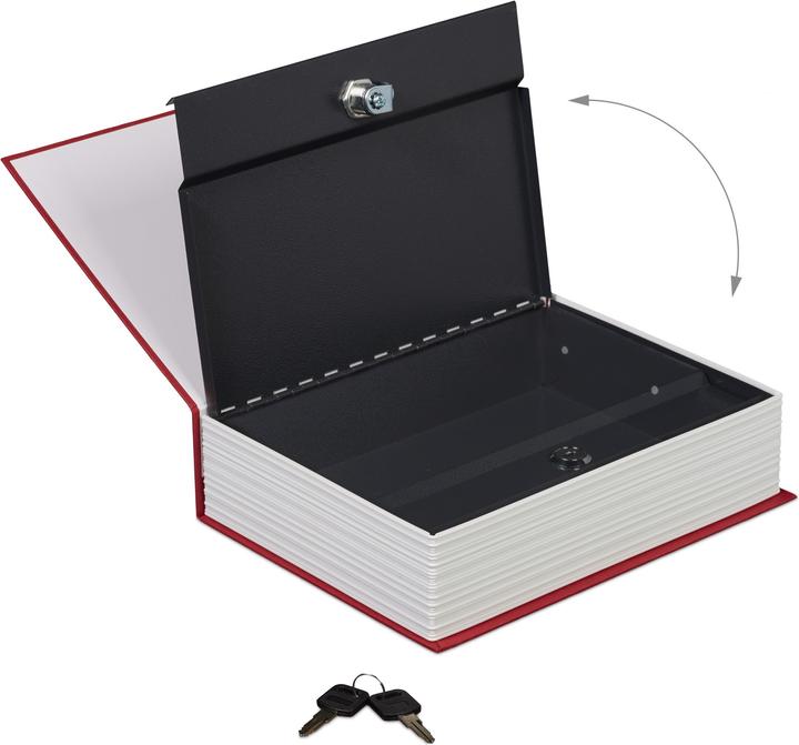 Actual product image Relaxdays Large Lockable Book Safe