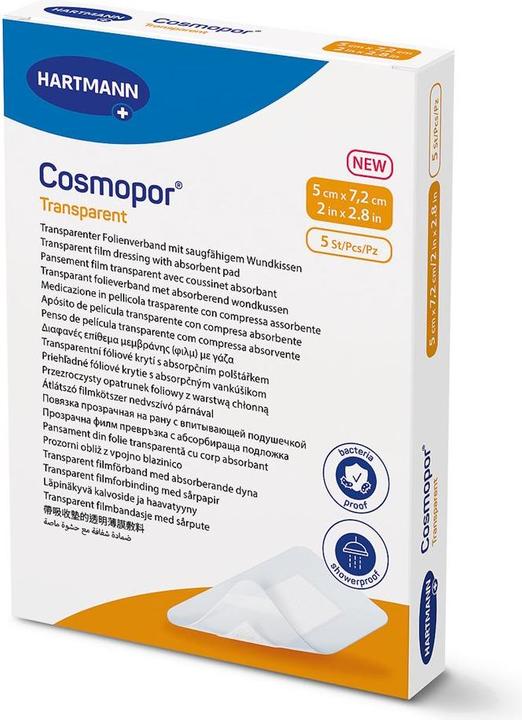 Actual product image Cosmopor transparent 5x7.2cm sterile 5 pcs (5 x)