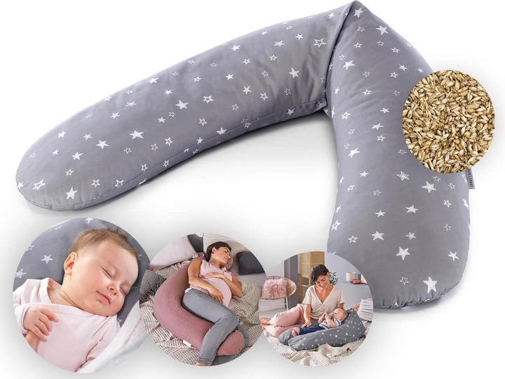 Actual product image Theraline Nursing Pillow "The Original" with Spelt Filling incl. Cover 190 cm (38 cm)