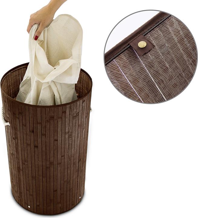 Image du produit Relaxdays Panier à linge rond (70 l)