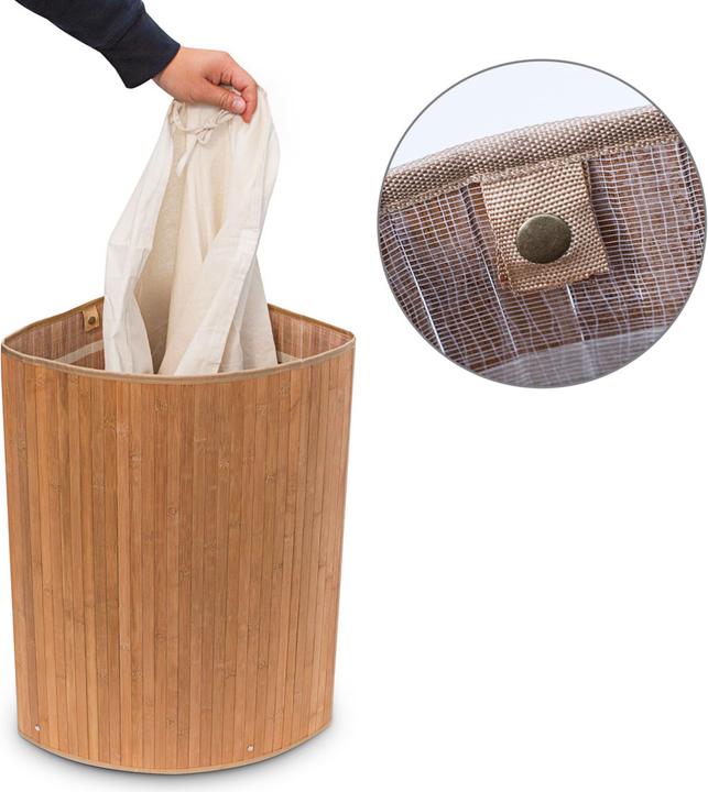 Actual product image Relaxdays Corner Hamper (60 l)