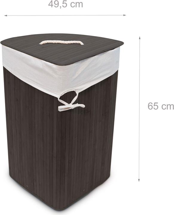 Immagine prodotto Relaxdays Cesto portabiancheria angolare (60 l)