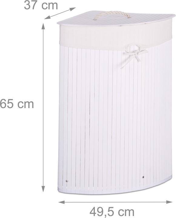 Immagine prodotto Relaxdays Cesto portabiancheria angolare (60 l)
