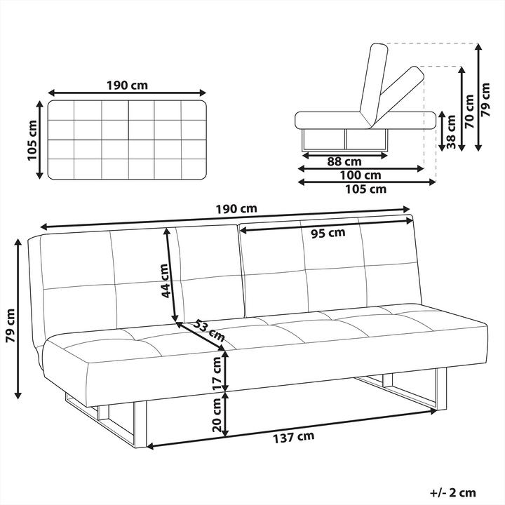 Actual product image Beliani Dublin (Sofa bed)