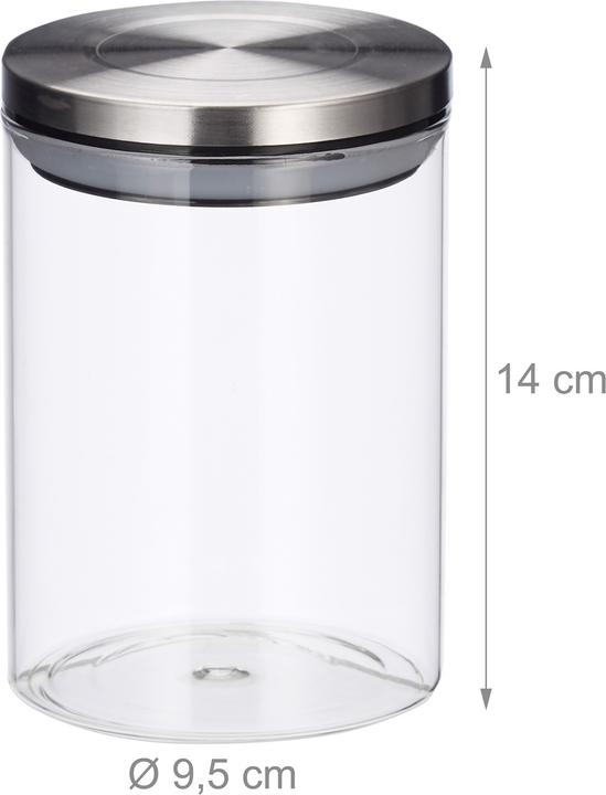 Actual product image Relaxdays Glass Jar Set of 3, 600 ml (0.60 l)