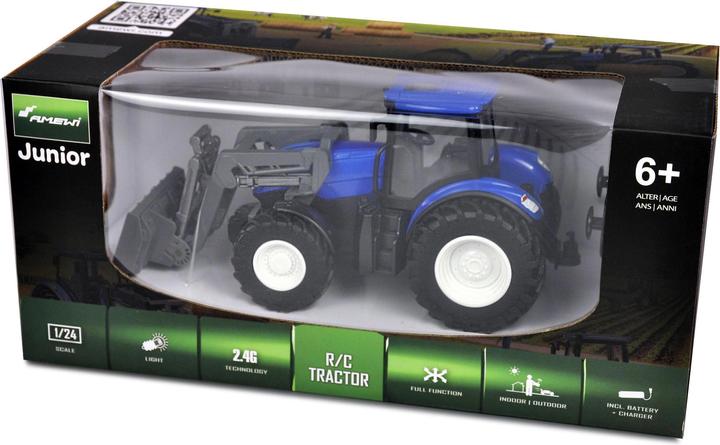Actual product image Amewi RC Tractor with Scraper Push Blade LiIon 500mAh blue/6+ (RTR Ready-to-Run)