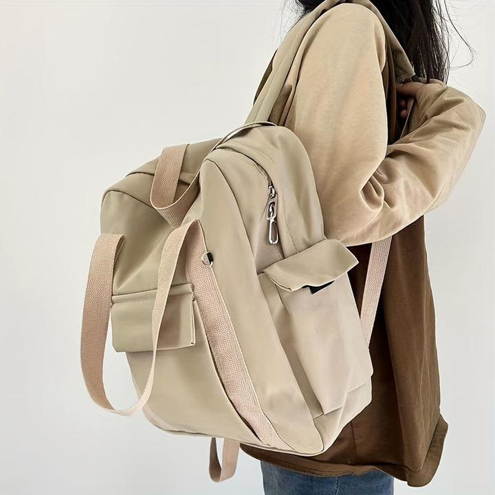 Only-Bags.Store Minimalistische Oxford Tuch Rucksack, College High School Rucksack, Mehrzweck grosse Kapazität