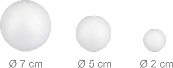 Actual product image Relaxdays Polystyrene Balls, 72 Pieces