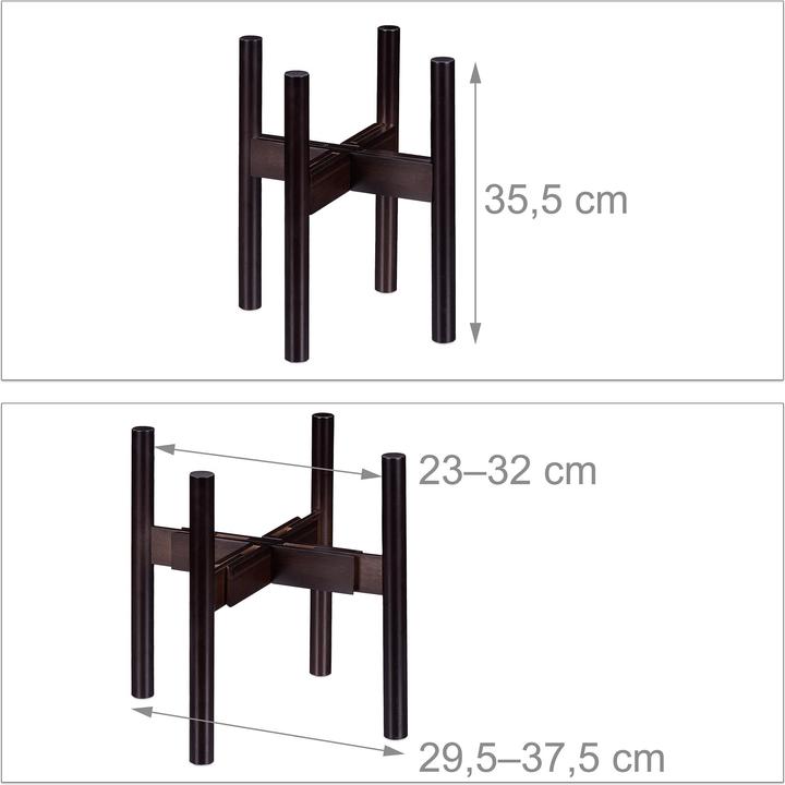 Actual product image Relaxdays Natural Plant Stand, Adjustable