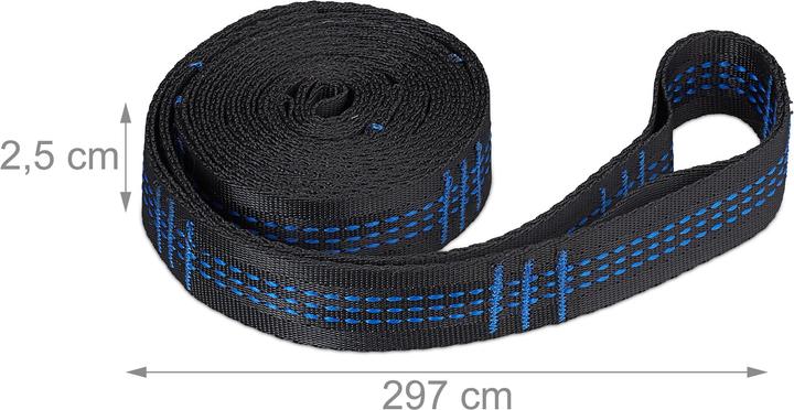Image du produit Relaxdays Sangles de hamac, Noir
