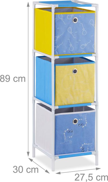 Image du produit Relaxdays Etagère enfant Dino avec boîtes