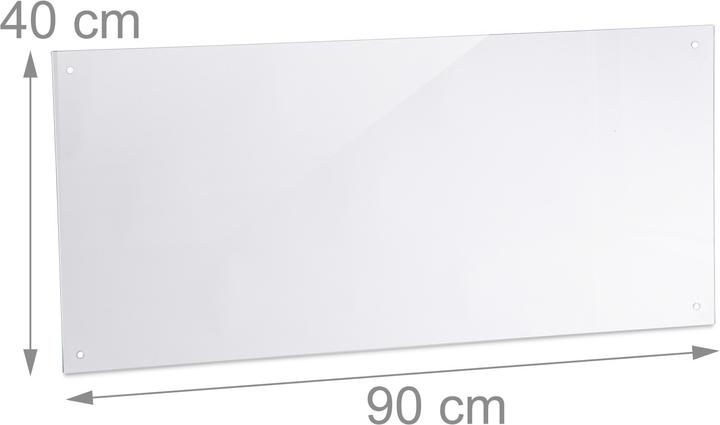 Actual product image Relaxdays Kitchen Splatter Shield, Safety Glass