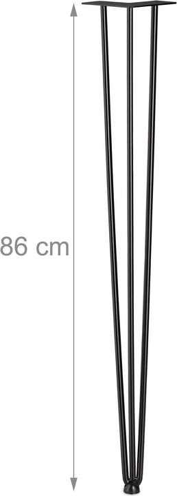 Image du produit Relaxdays Jeu de 4 pieds de table en épingle à cheveux